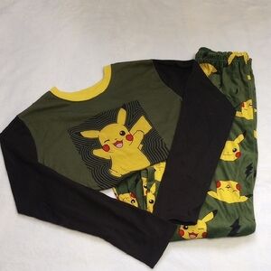 Pokemon Kids Pajama Set - Green and Black